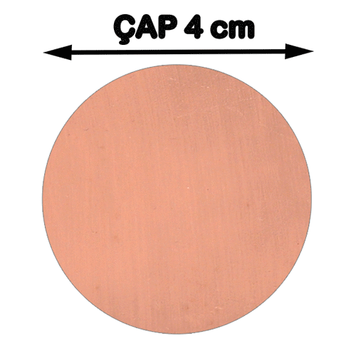 Sublimasyon Madalya Göbeği 4 cm Bronz